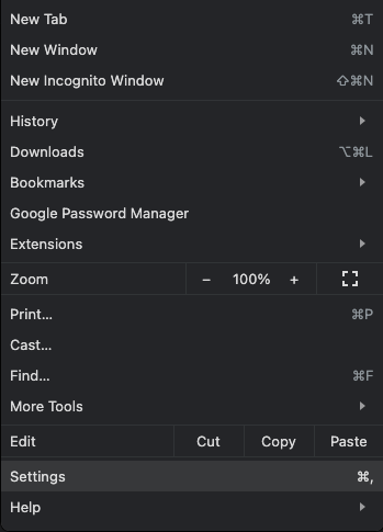 Chrome Settings