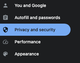 Chrome Privacy and Security