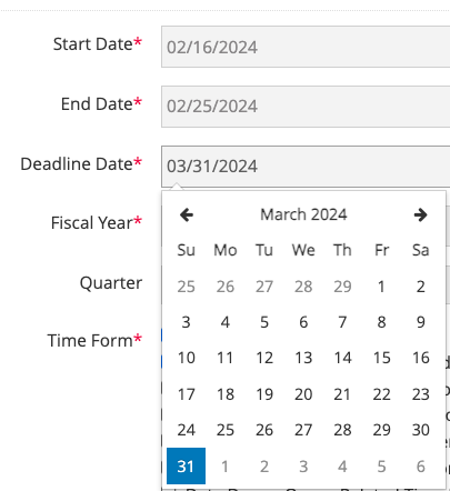 Edit Deadline Date