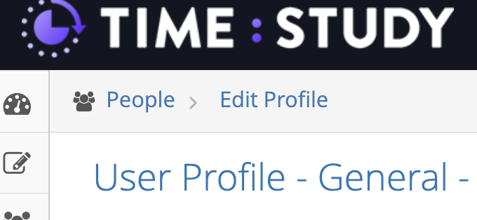 User profile page interface