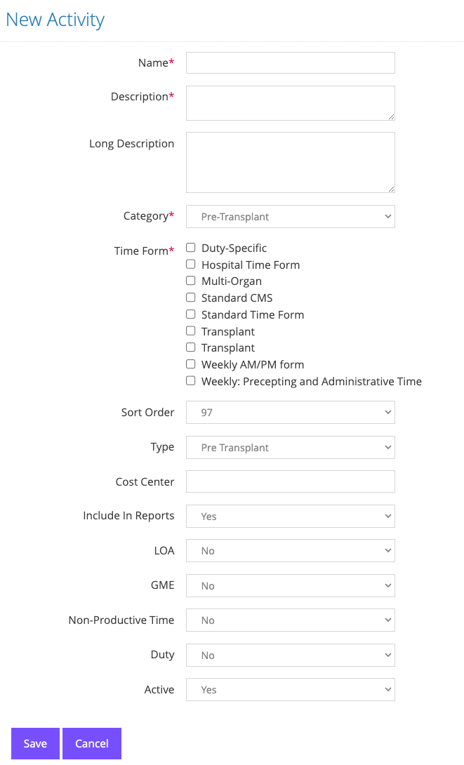 Activity Details