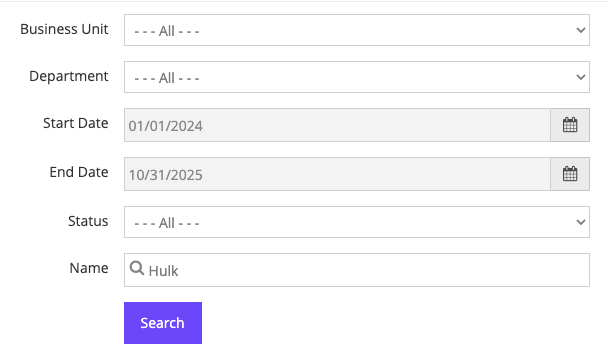 View Time Studies filters