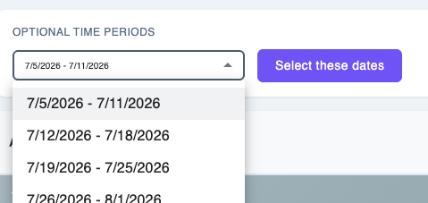 Select these dates